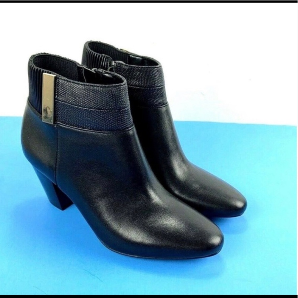 Alfani round toe leather ankle boots size 8.5